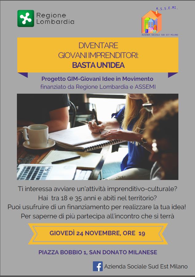 GIM - Giovani Idee in Movimento: evento rivolto ai giovani del territorio 