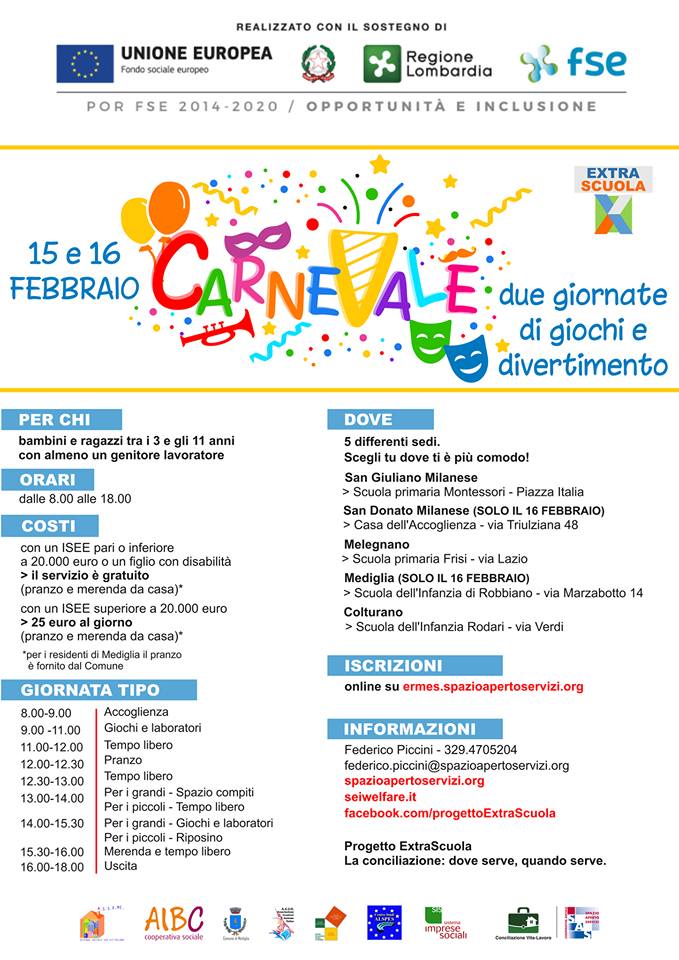 Carnevale Extra scuola